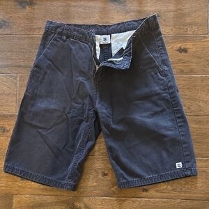 DC Boys  Black Flat Front Shorts